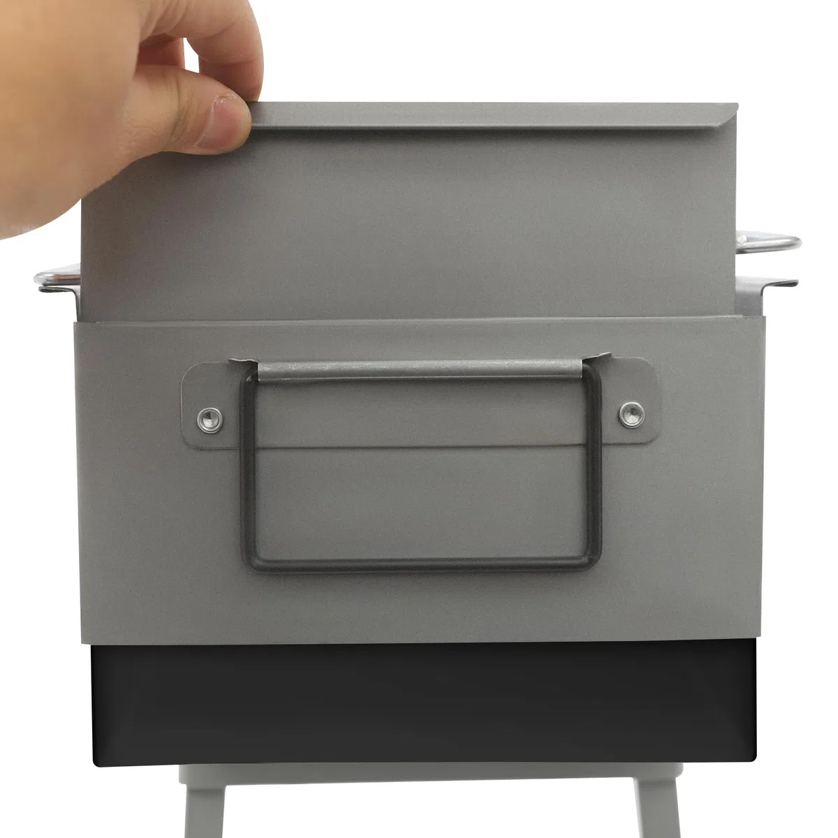 Barbecue portatile a carbonella, 80 x 18 cm, pieghevole, portata 35 kg, griglie in lega di zinco e ferro