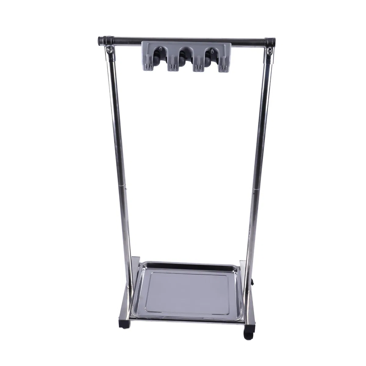 AUNMAS Porta Scopa e Scopa, Organizer per Attrezzi in Acciaio Inossidabile con 3 Ripiani, Portaoggetti Mobile 43,3 X 16,1 X 21,7 Pollici per Garage Domestico, Lavanderia, Balcone (slot)
