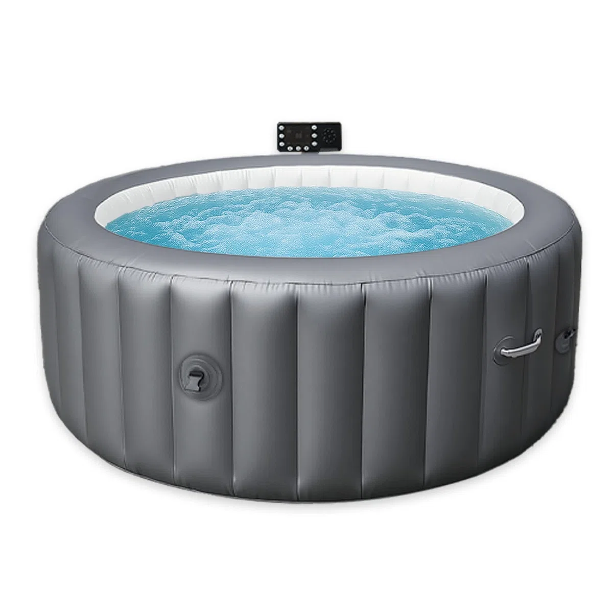 Vasca idromassaggio gonfiabile per 2-3 persone, spa all'aperto portatile con 130 Airjet e controllo intelligente, vasca idromassaggio con copertura termica per cortile, balcone e campeggio