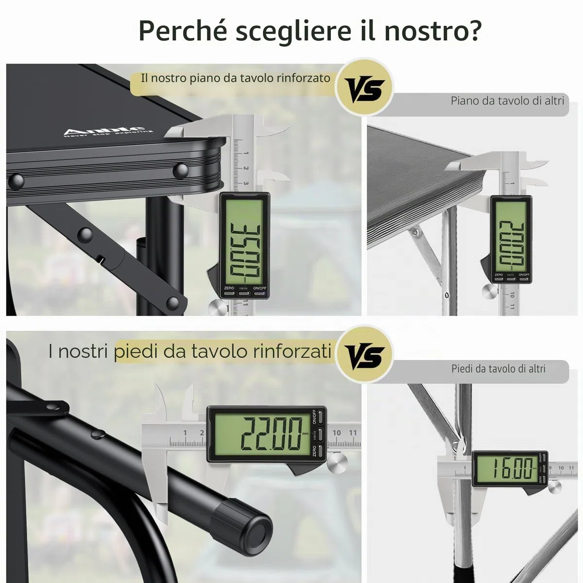 Anbte Tavolo Basso da Campeggio Picnic Spiaggia 87 * 40 * 26.2 Pieghevole Portatile Tavolino da Comodino Multifunzione per Lavoro/Caffè/Truccarsi/Mercatini-Nero