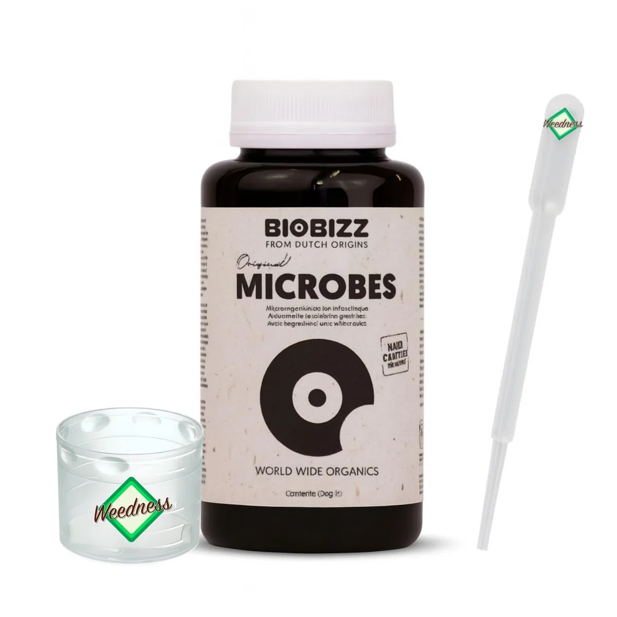 Weedness BioBizz Microbes – Mezcla microbiana orgánica para raíces robustas – Acelerador desarrollo y floración – Cultivo coco hidropónico