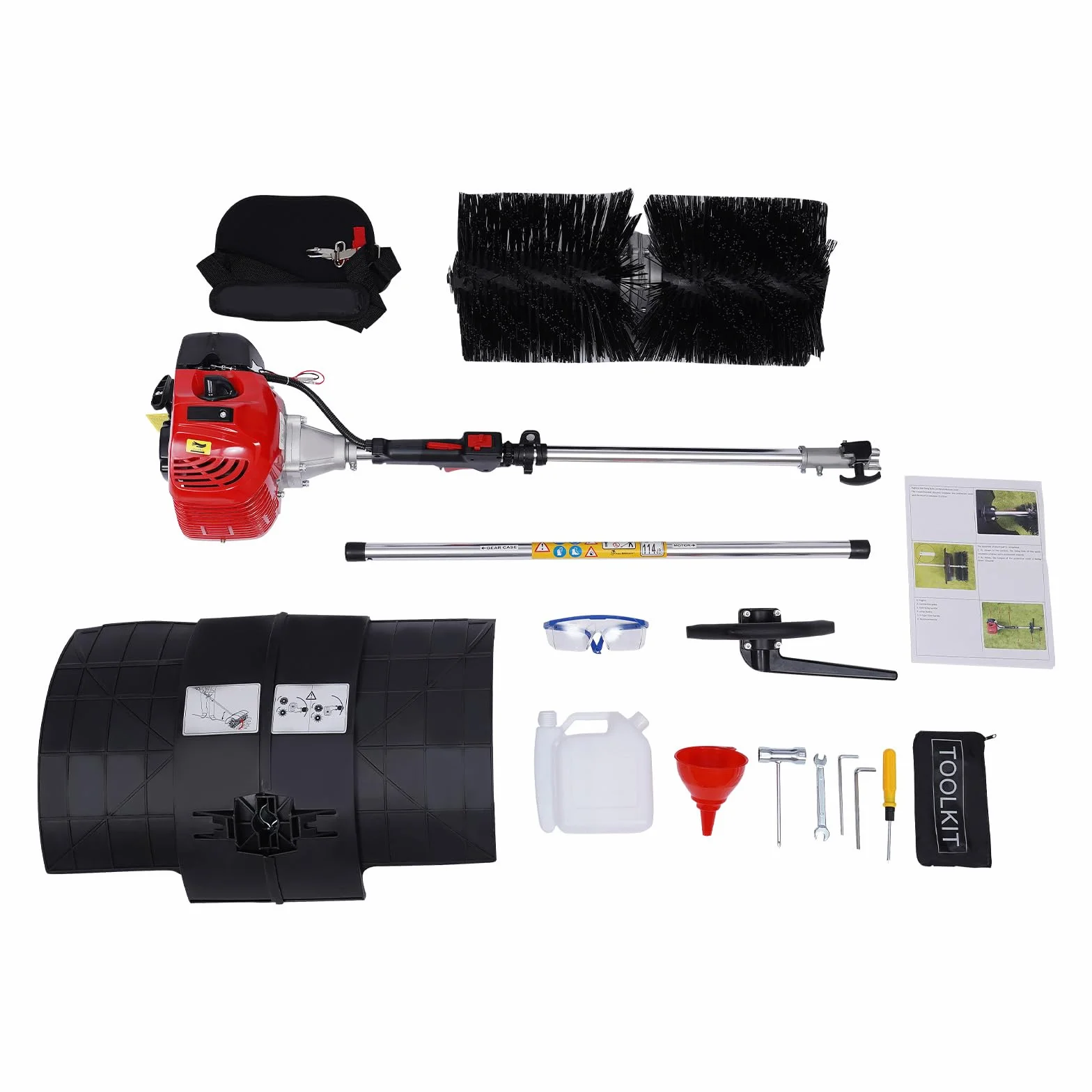 Scopa a motore a benzina, spazzaneve elettrico Sweep, spazzaneve spazzaneve scopa prato, spazzaneve a gas per strada, giardino, cortile, pulizia della neve 52 Cc