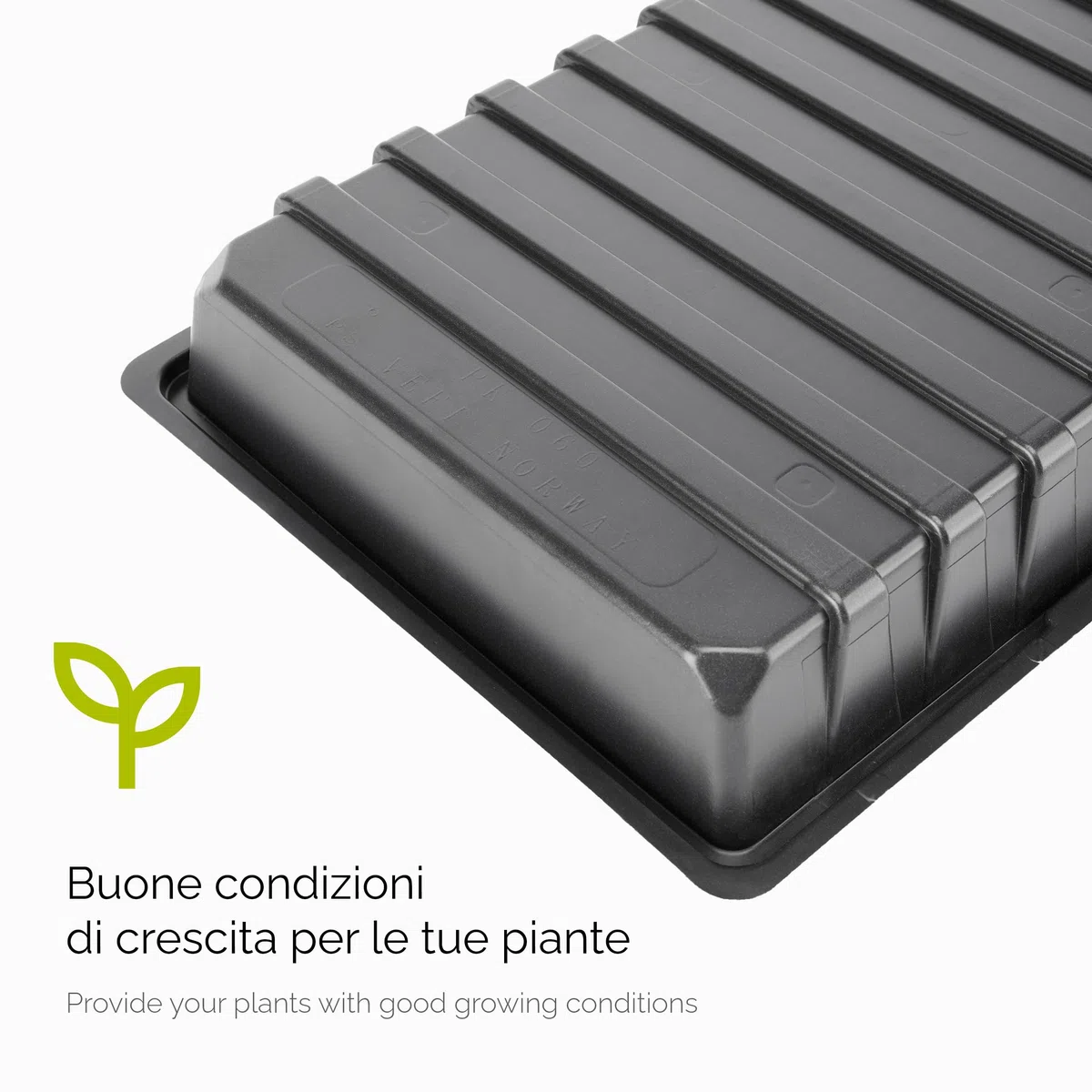 Garronda Vassoi Semenzaio Germinazione Vassoio di Coltivazione Vassoio per Piante Serra Piastra di Coltivazione Vassoio di Germinazione GD-0065 (60x30 cm; Nero; 1 Pezzo)