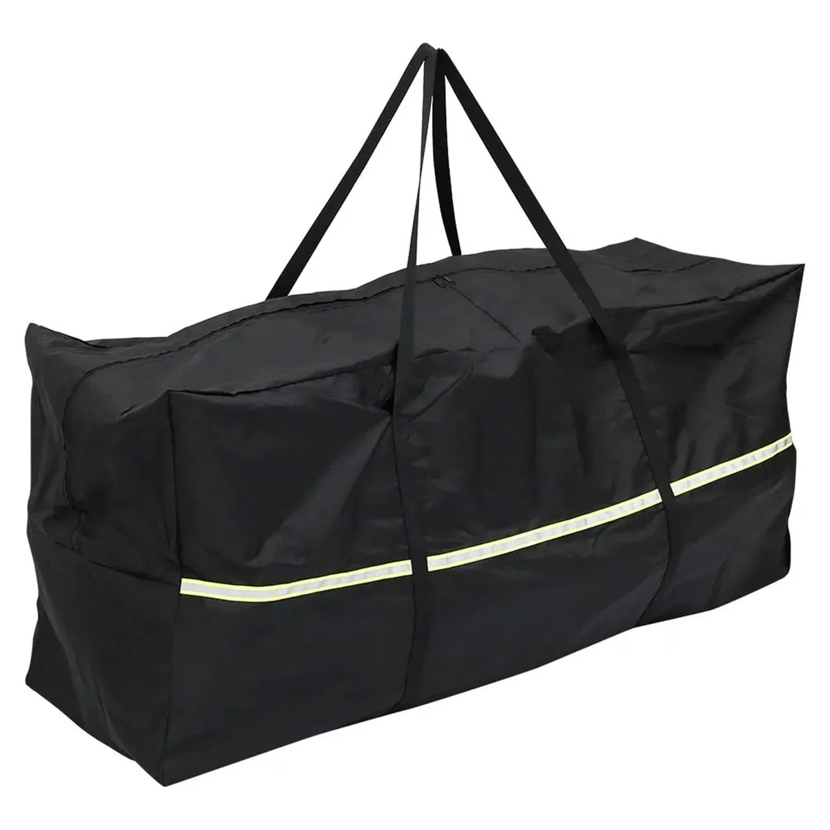 Borsa portaoggetti for cuscini for mobili da giardino for esterni resistente in tessuto Oxford impermeabile Patio esterno Per Cuscini(Black yellow,122 * 39 * 55cm)