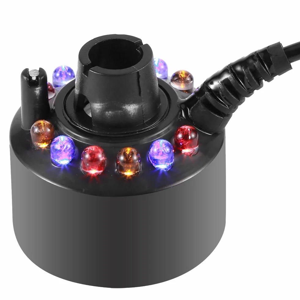 Haofy Atomizzatore per Creatore di Nebulizzazione d'Acqua 12LED - Adatto per Serbatoi di Piscine da Interno [EU Plug]