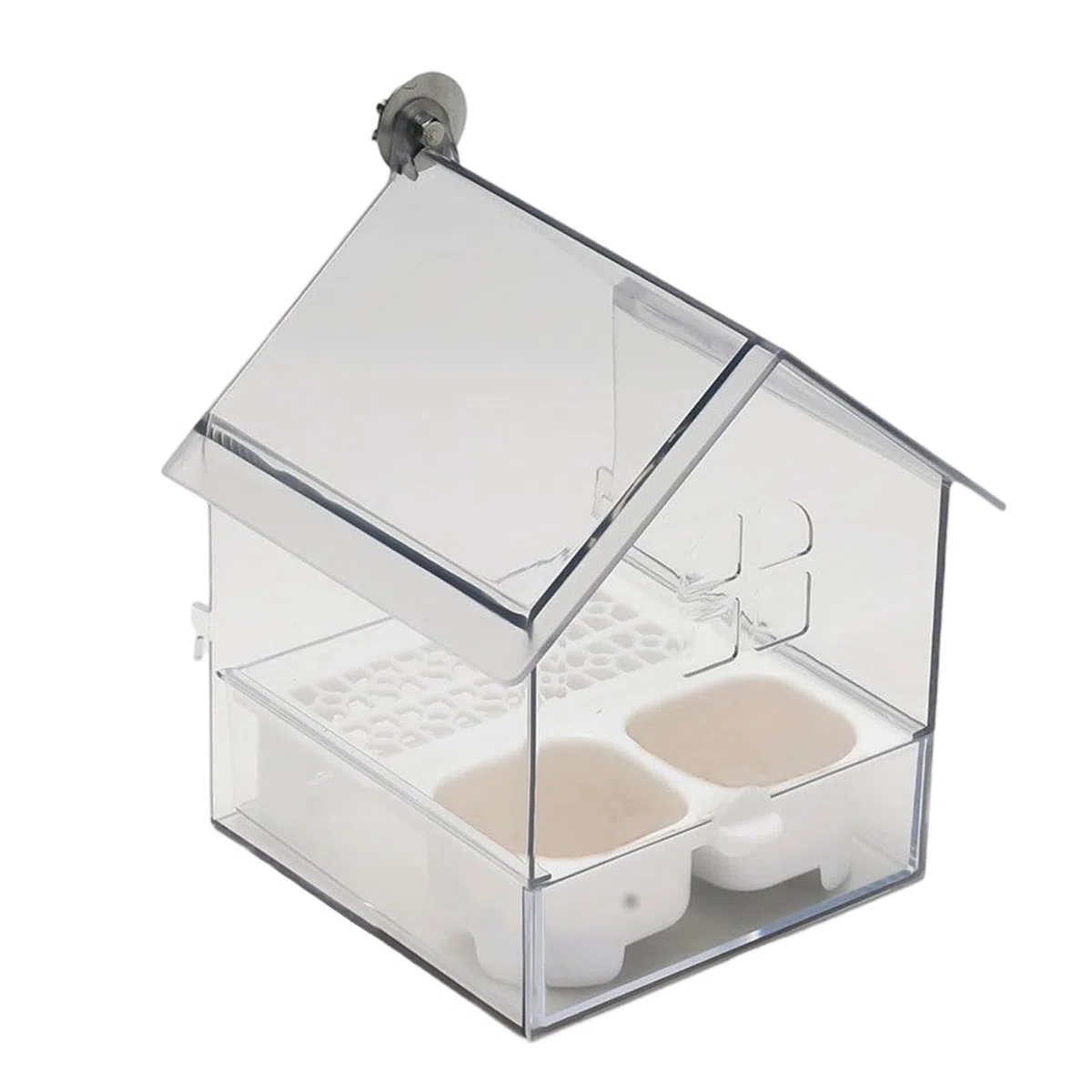Mangiatoia Esterna Estraibile Pappagalli, 19X15CM Mangiatoie Parrocchetti Gabbie, Uccelli Mangiatoia Gabbia Mangiatoias Calopsitte Con Due Mangiatoie, Cibo Piccioni Uccelli Mangiatoias Distributore