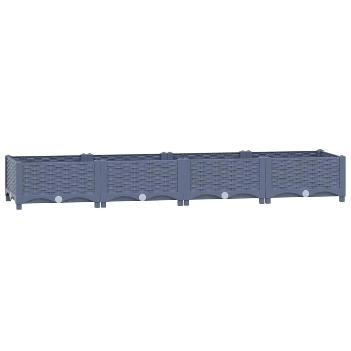 Gecheer Letto Rialzato per Giardinaggio, Vaso Giardino Fioriera Aiuola Contenitore, 160x40x23 cm in Polipropilene Robusto, Spazio Ampio per Piante, Ideale per Balcone Cortile e Orto Domestico