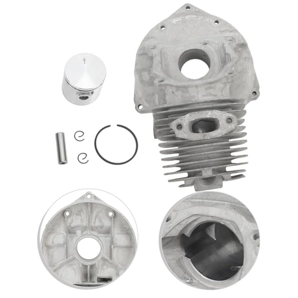 Kit di Ricambio Pistone Cilindro per Oleo Sparta 25/25TR/26/250/250TR/250T/260 & Efco 8200/8220/8260 – Kit di Riparazione Motore in Metallo 7 Pezzi