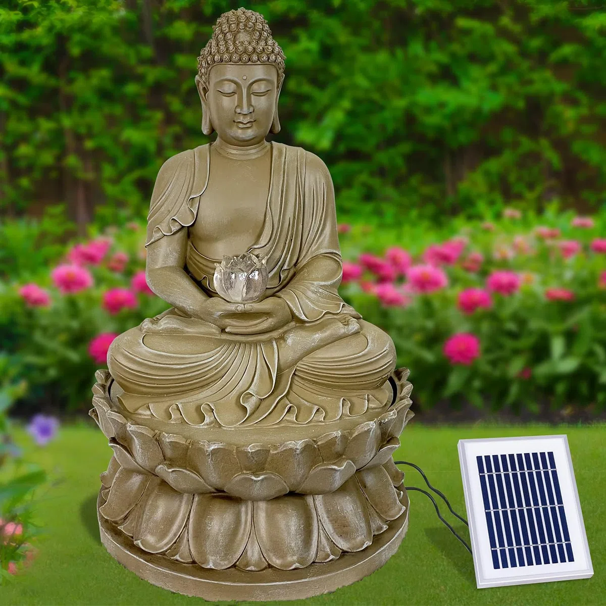 FONTANA CON BUDDHA FONTANA DA GIARDINO FONTANA ZEN FONTANA CON LUCI A LED