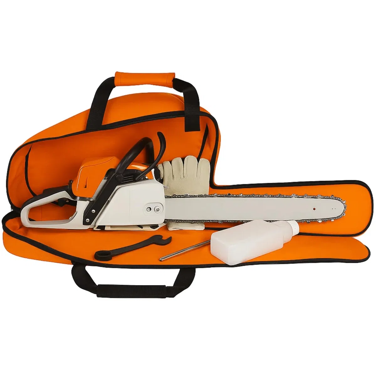 Chainsaw Bag Carrying Case Portable Protection Waterproof Holder Fit for Stihl Husqvarna 12''/14''/16'' Chainsaw Storage Bag(Orange)