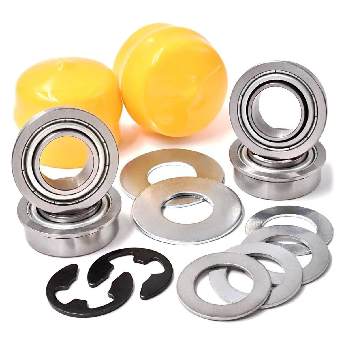 Akozon Kit di Conversione Cuscinetto Boccola Ruota Anteriore Mandrini Sterzo Asse GY20047 Sostituzione per Trattorini da Giardino L110