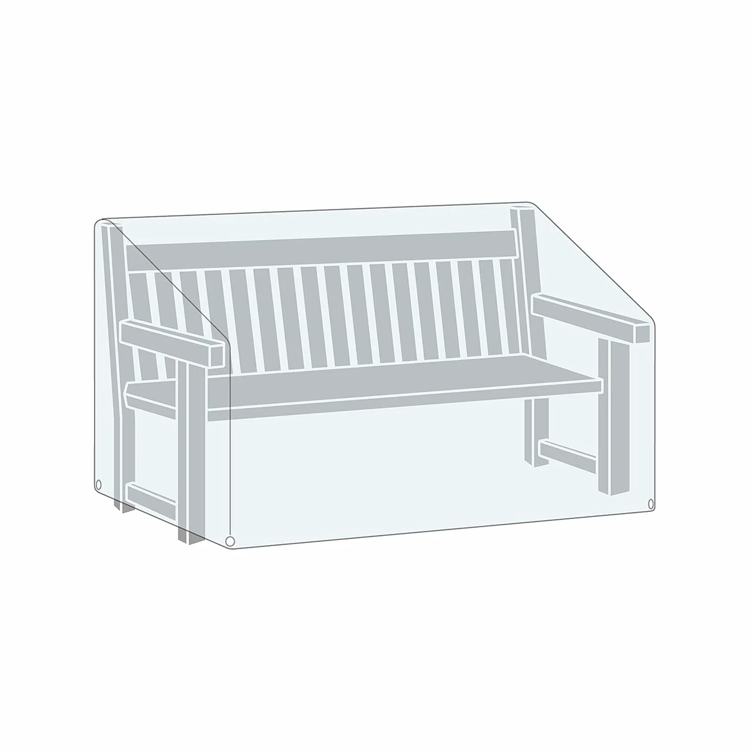 Copertura per panca da giardino, impermeabile, resistente ai raggi UV e antivento, per panca da giardino, per 2 posti (120 x 60 x 80 cm)