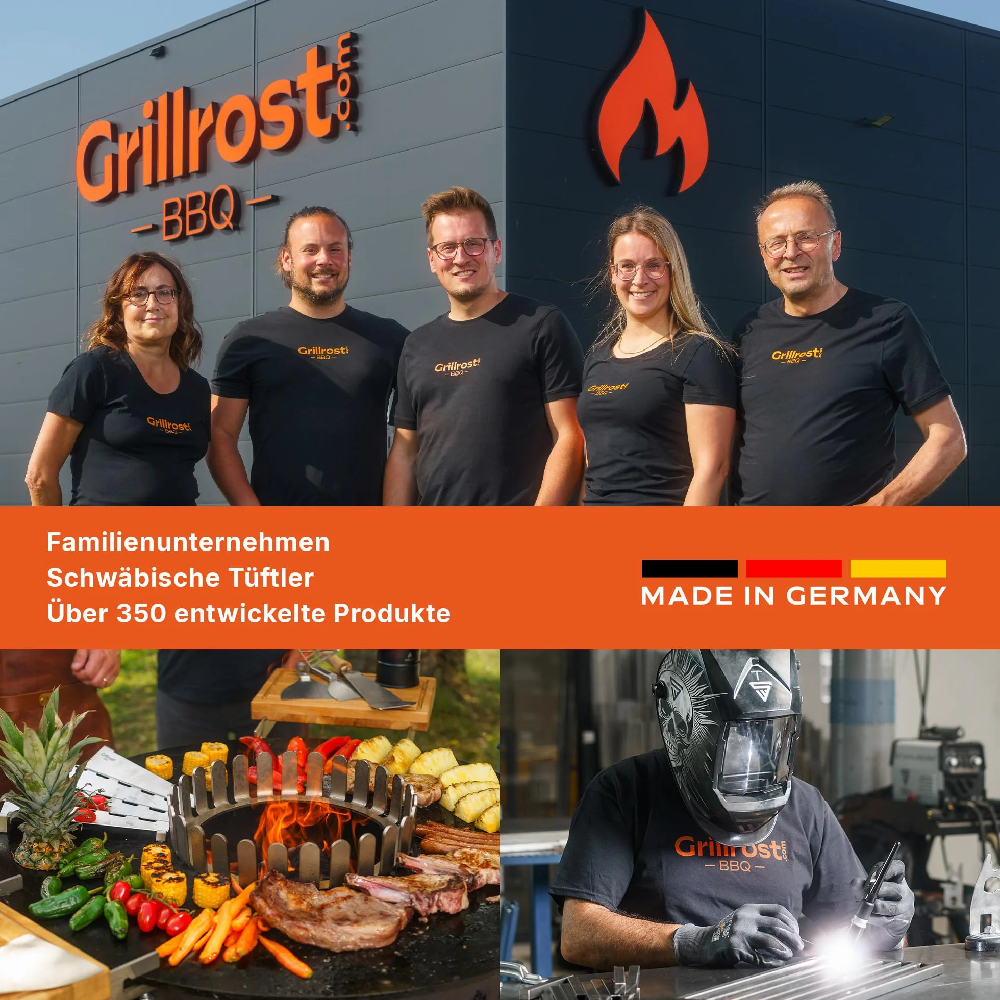 Grillrost.com Das Original Coperchio del bruciatore in Acciaio Inox per Enders Turbozone - Adatto per Seattle PRO 4 e 6 / Boston Black PRO