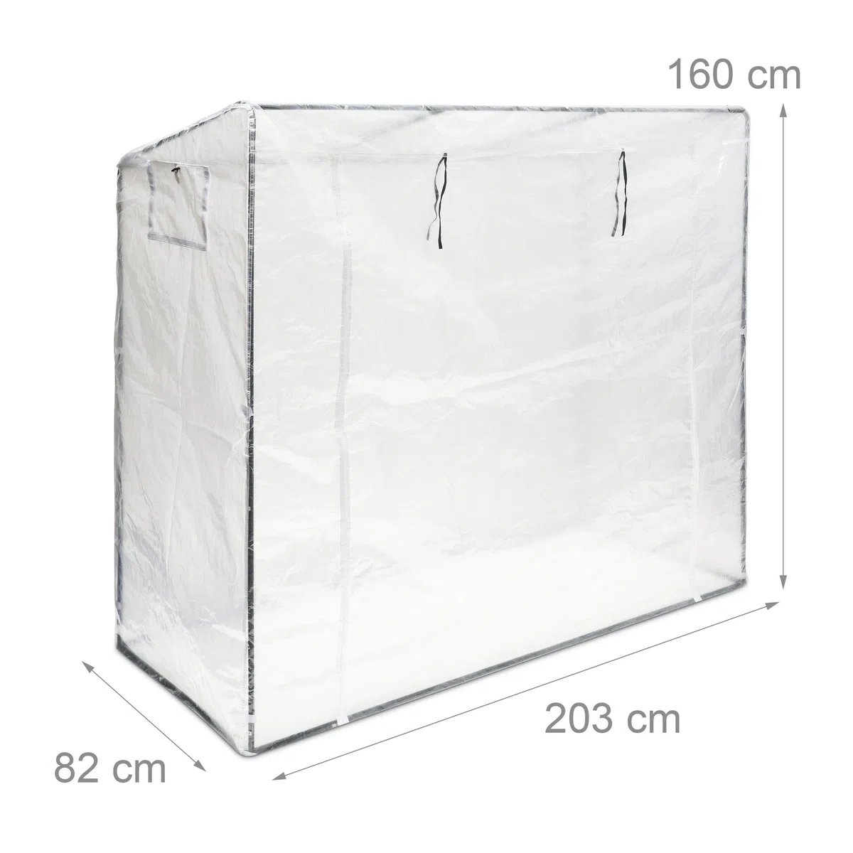 Relaxdays Serra XL per Pomodori, con Tetto Sportgente, Resistente ai Raggi UV, HxLxP: 160 x 200 x 82 cm, Trasparente