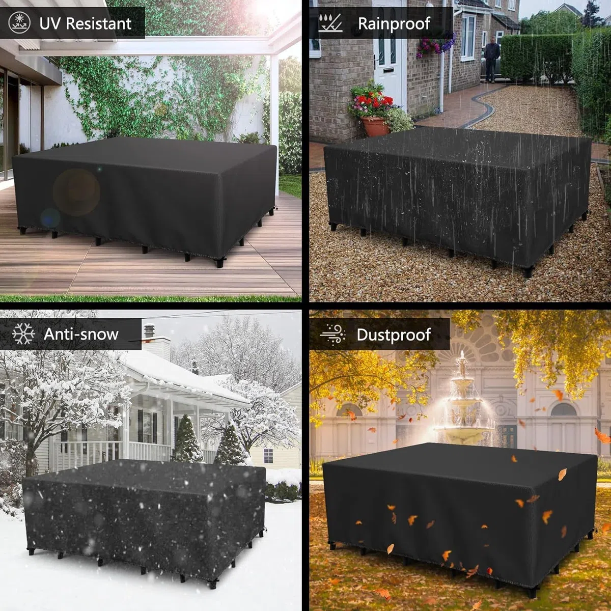 Copertura Mobili da Esterno 70x40x70cm/LxPxA Rettangolare Copertura Tavolo Giardino Impermeabile,Coperture per Mobili da Giardino,Antineve Antivento Raggi UV Antipolvere Tessuto Oxford 420D