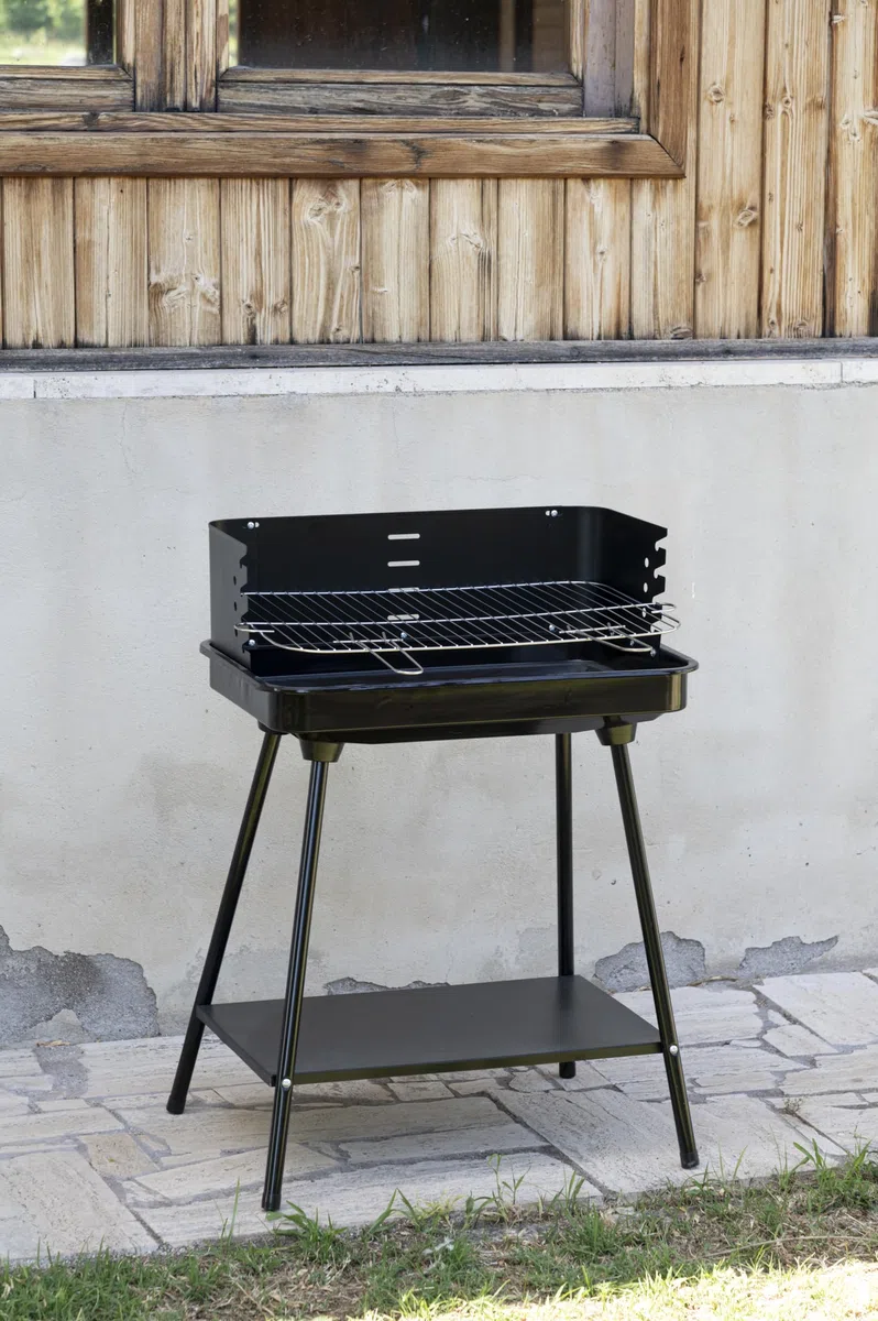 soriani Barbecue a Carbone Carbonella Rettangolare 58x38 cm Sun-Day Nero