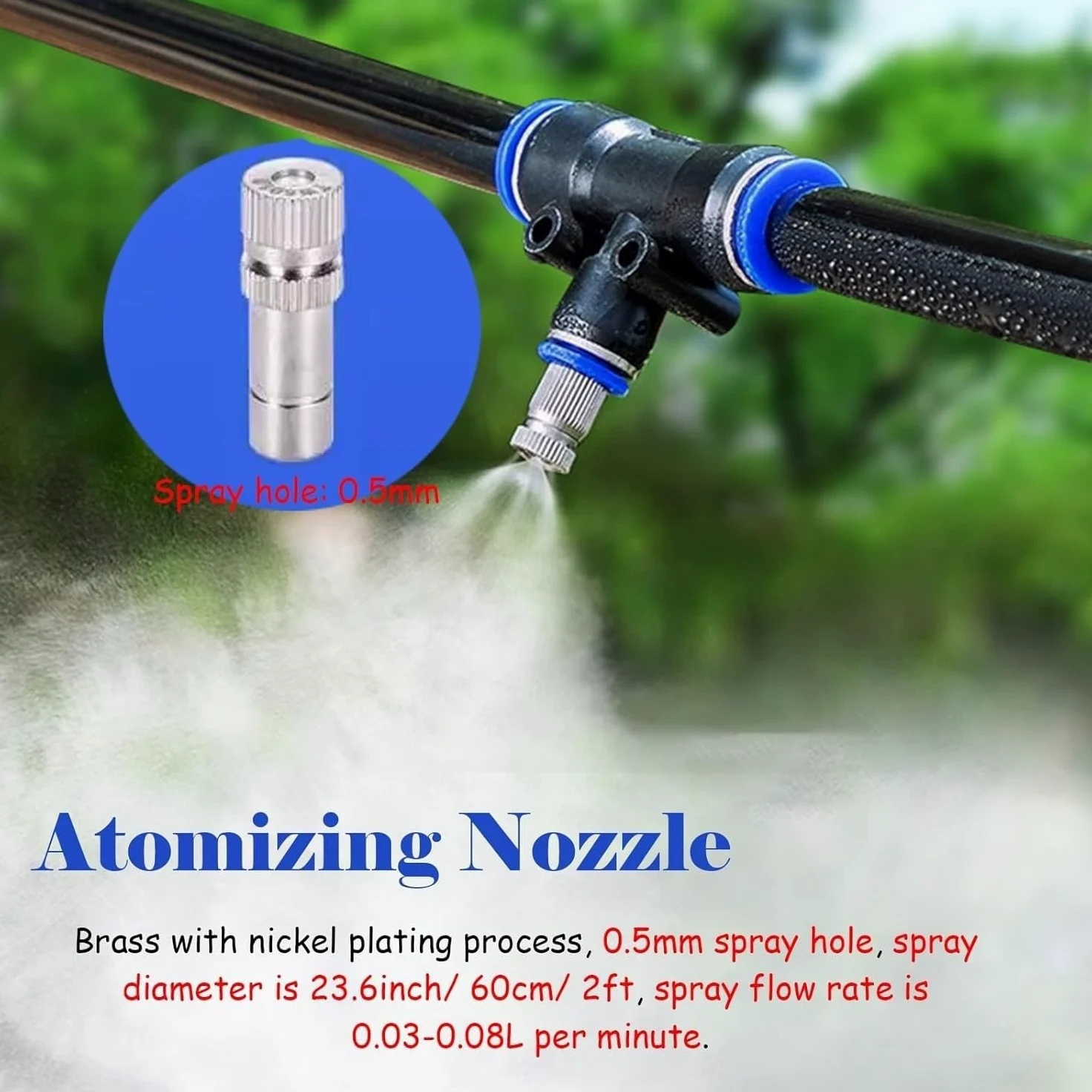 Di Irrigazione E Nebulizzazione For Patio – Raffreddamento A Nebbia Esterna For Cortili Include Filtro 'acqua For Serre Da Esterno(394inch/10m/32.8ft)