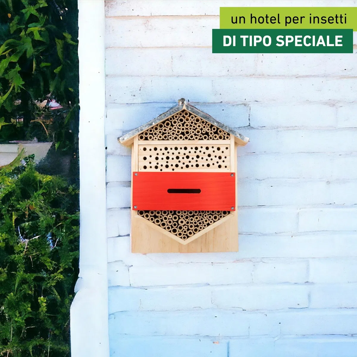 Windhager Hotel per insetti "Hexagon" - casetta per Insetti, casa degli insetti, albergo per insetti - Casetta insetti per api, coccinelle, crisopidi - Hotel per api da appendere