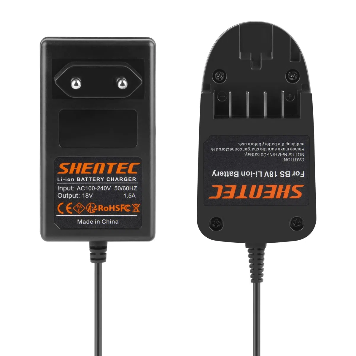 Shentec Caricabatterie Li-ion 18V compatibile con la batteria Bosch 18V PBA 1600A005B0 2607335040 2607336039 2607336040 2607336207 2607336208