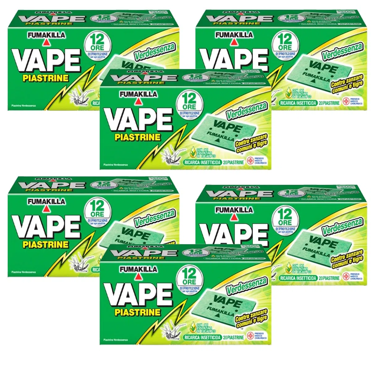 Vape Piastrine Antizanzare Verdessenza 20Pz (6 Pezzi)