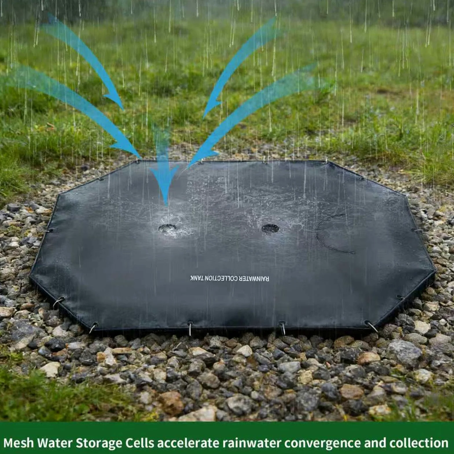 di Raccolta Acqua Piovana Catturatore di acqua piovana sotterraneo | Raccoglitore Esterno per Acqua per prato, terrazza, , passerella, aiuola, irrigazione esterna