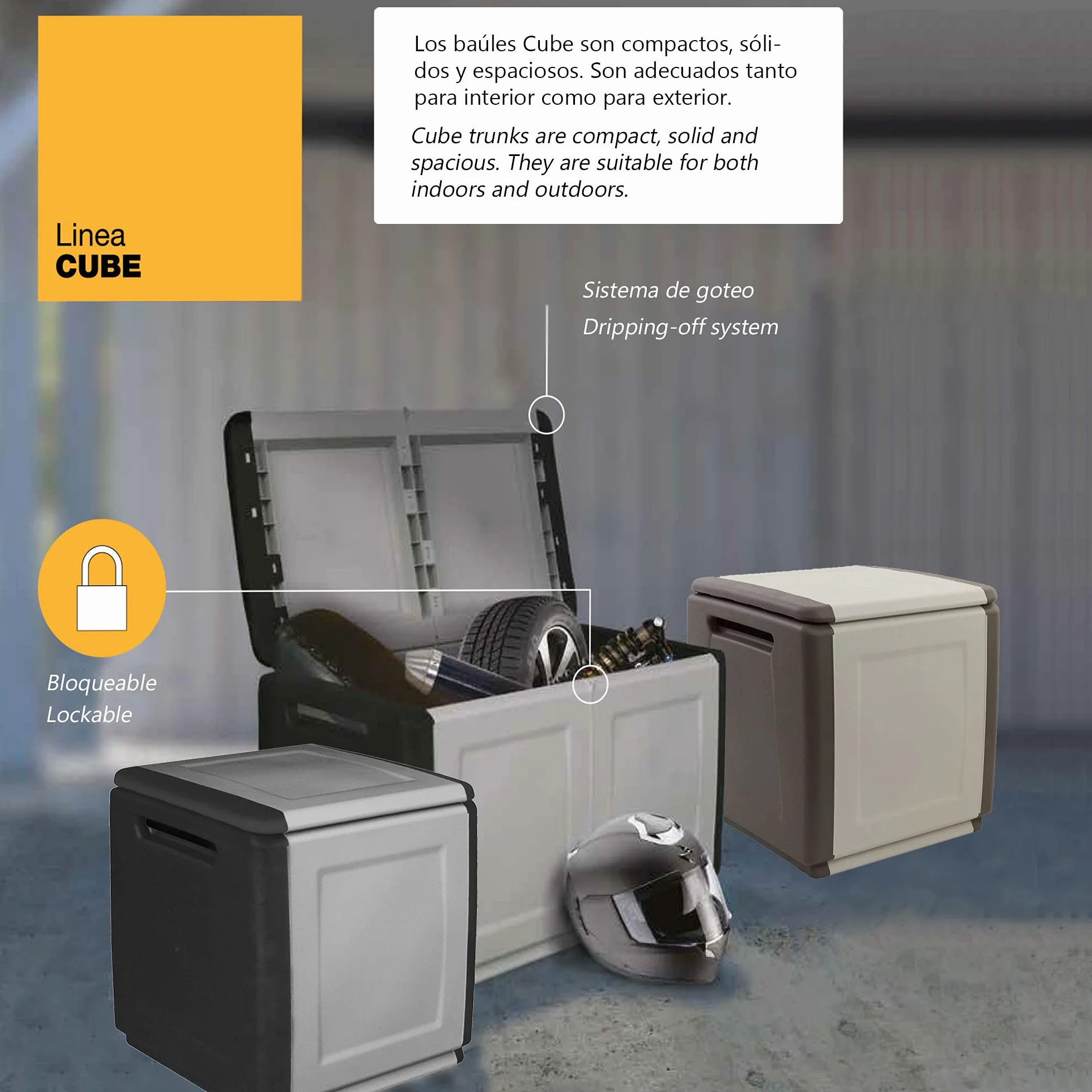 Art Plast CB3/N Baule portatutto in plastica, Nero/Grigio