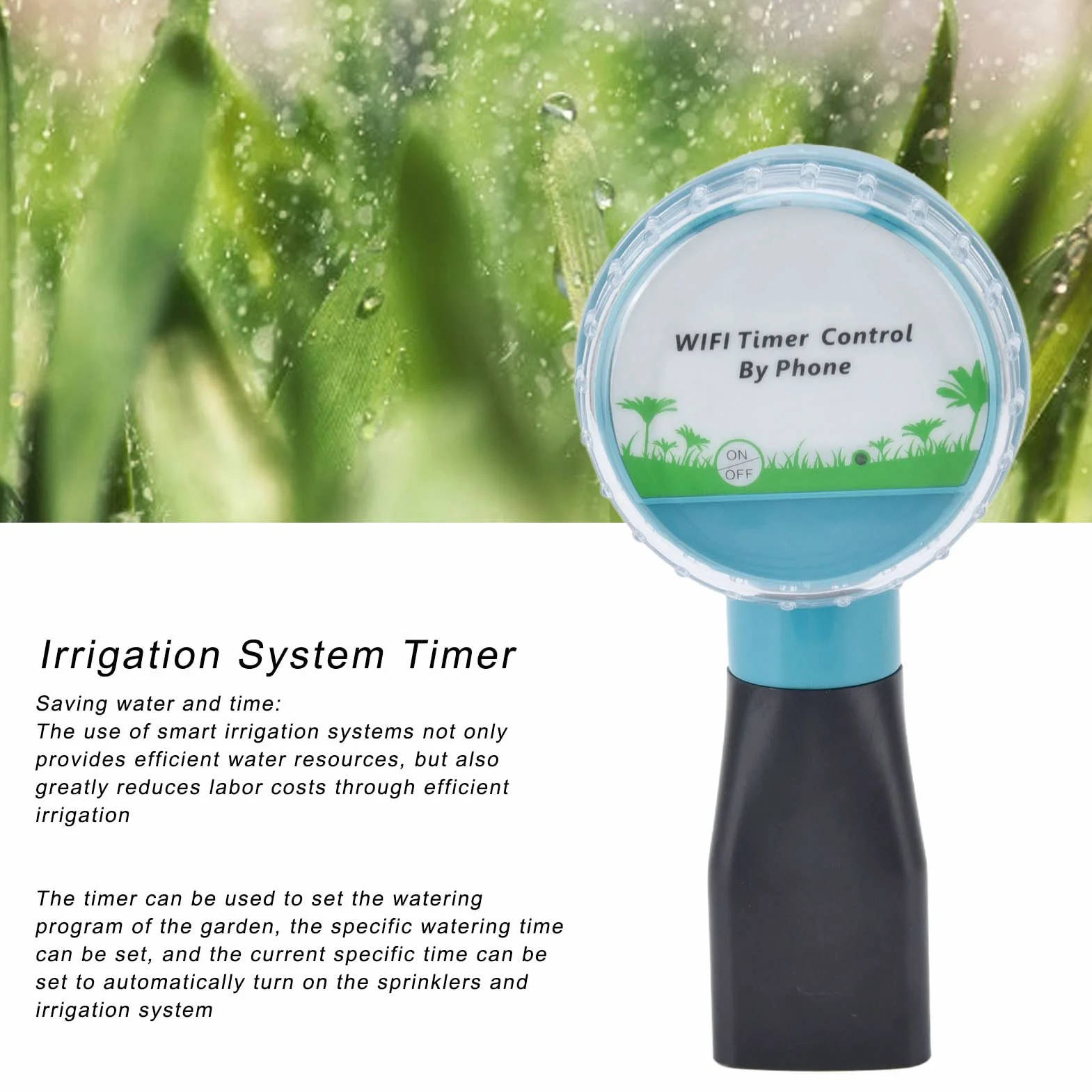 Programmatore Irrigazione Automatico Bluetooth, Timer Acqua Giardino Intelligente, Centralina Irrigazione a Batteria, Temporizzatore per Impianto