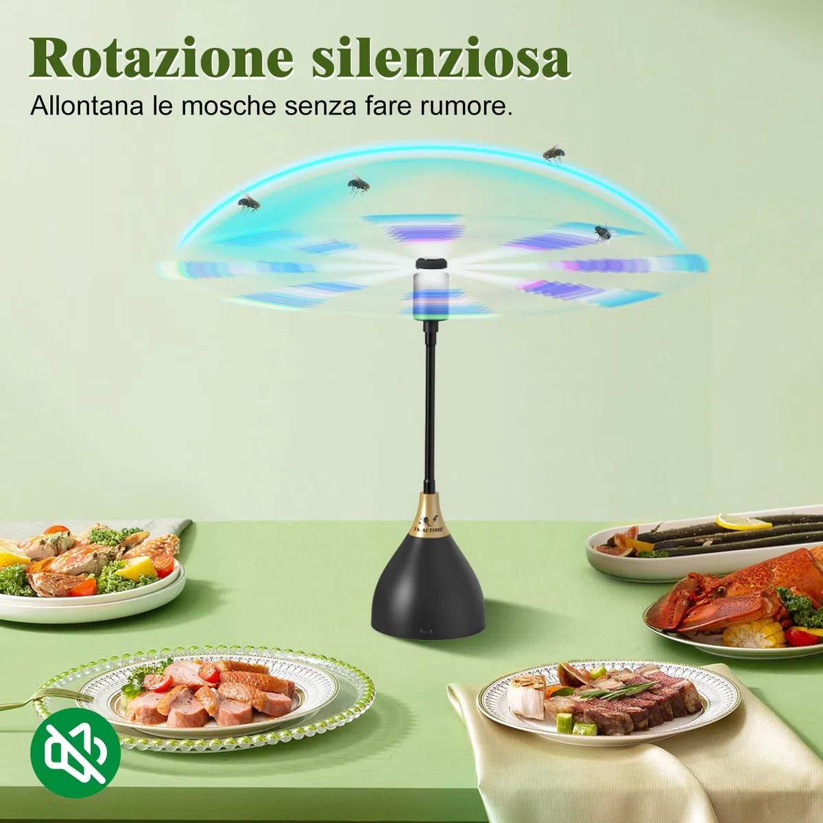 Repellente per Mosche, 3 x Repellente Zanzare Ventilatore Portatile Conveniente da Piegare e Appendere con Interruttore USB C Ventola Anti Insetti | All'aperto, Picnic (Nero)