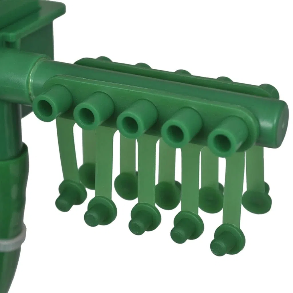 Sistema di irrigazione automatico con timer, tubo in vinile da 10 m, 10 perni a molla, controller intelligente, risparmio idrico, per giardino, prato, terrazza, balcone e serra