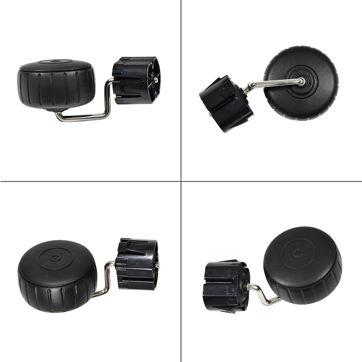 Kit di montaggio ruote 2 pezzi Kit di gruppo ruote per la ruota del robot tagliaerba Compatibile con Husqvarna Automower 115H 589300801 in plastica ABS Nero