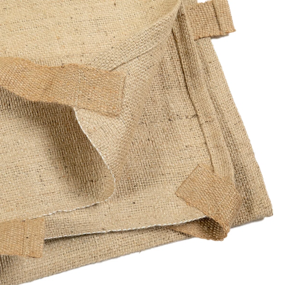 La cordeline Telo di Copertura per rifiuti Verde, 190 x 190 cm, in Tela di Iuta Naturale Rinforzata, 442 g/m², Spesso e Resistente, con Maniglie, Copertura per Raccolta rifiuti, Verde e Raccolta.