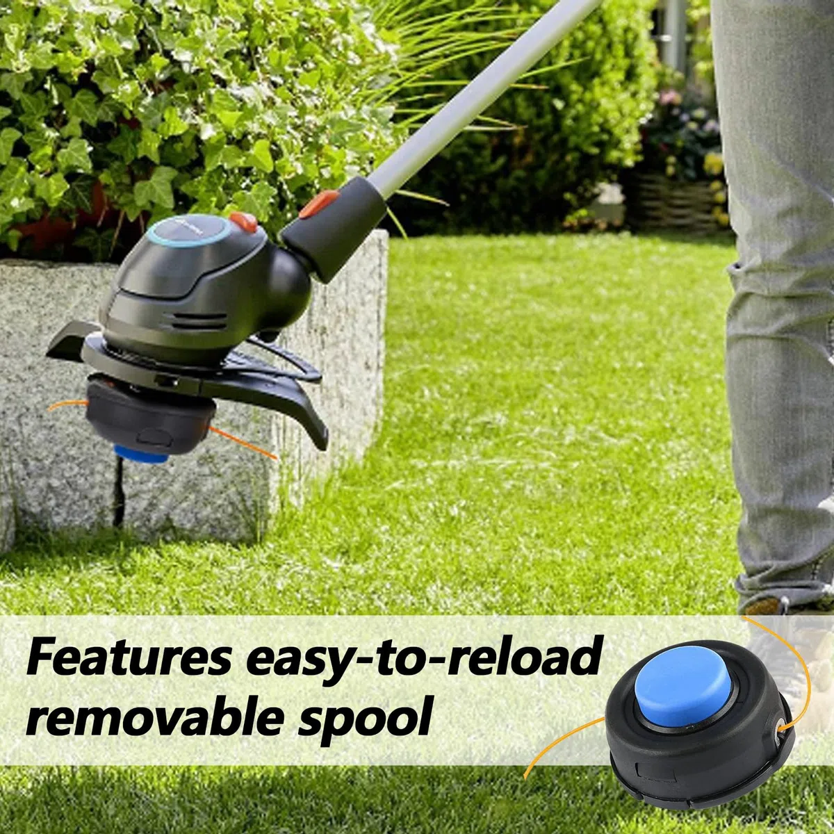 2 Pezzi T45x Testine Decespugliatore per Husqvarna Tap Advance T45x Testina Decespugliatore per Husqvarna Testina di Ricambio per Tosaerba Accessori per Utensili da Giardino T45 T45x