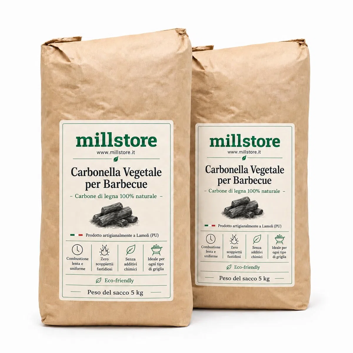 Carbonella per Barbecue Vegetale Artigianale - Sacco da 10 kg