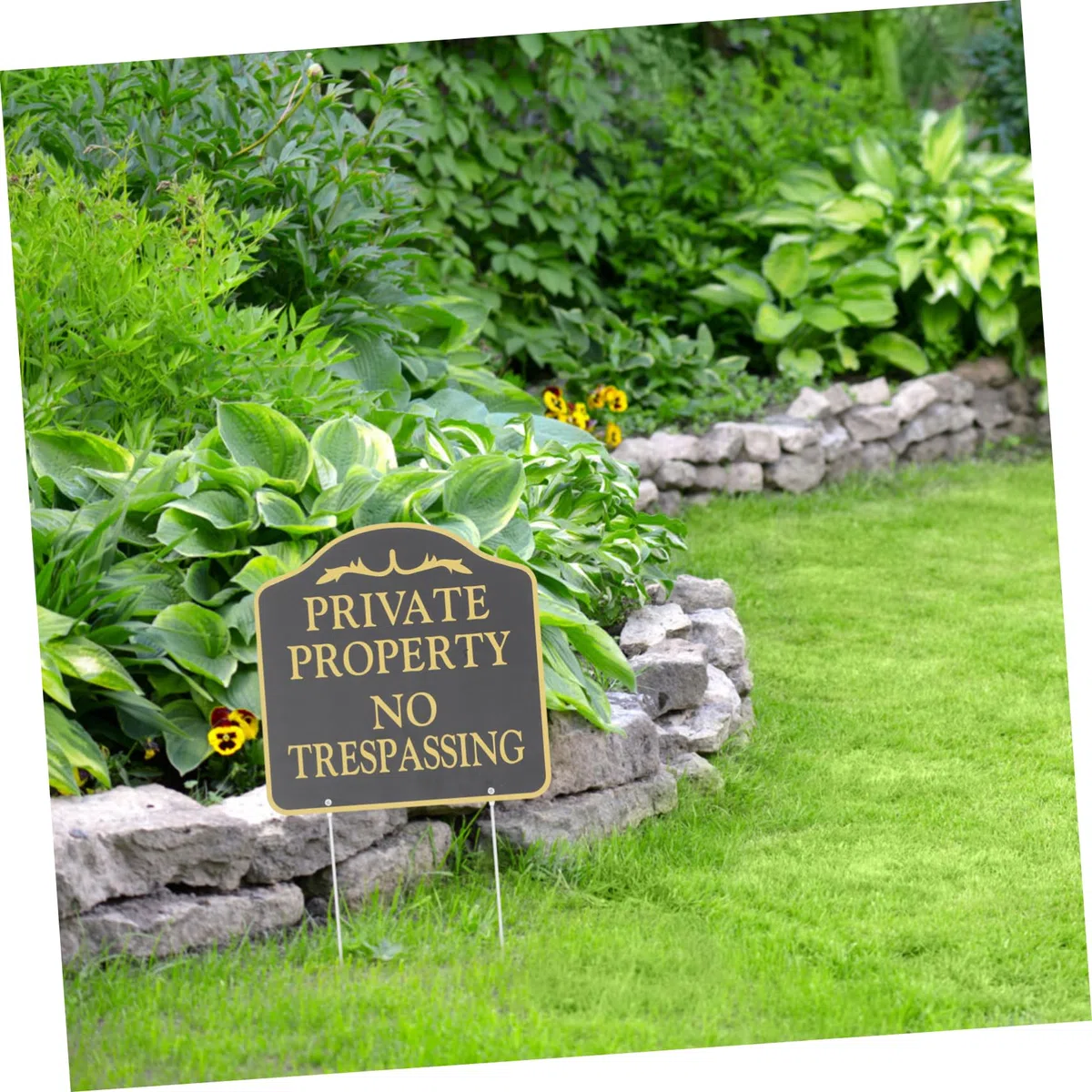 Toyvian Pannello Di Proprietà Privata Vietato Entrare Con Picchetto Pannello Di Sicurezza Esterno Resistente Alle Intemperie Per Giardino Casa E Pascolo Previene I Visitatori