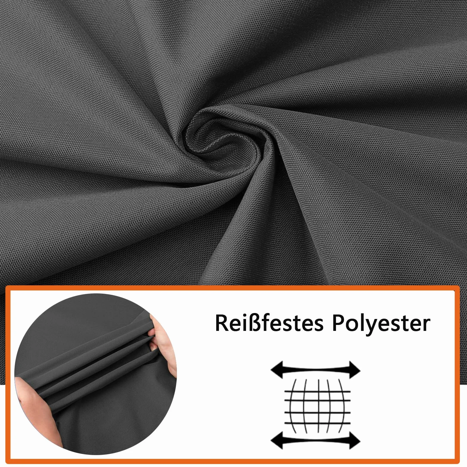 Copertura Sdraio Sospesa Impermeabile, Coperture Lettino Sospesa, 420D Tessuto Oxford - Nero (200 * 120-200cm)