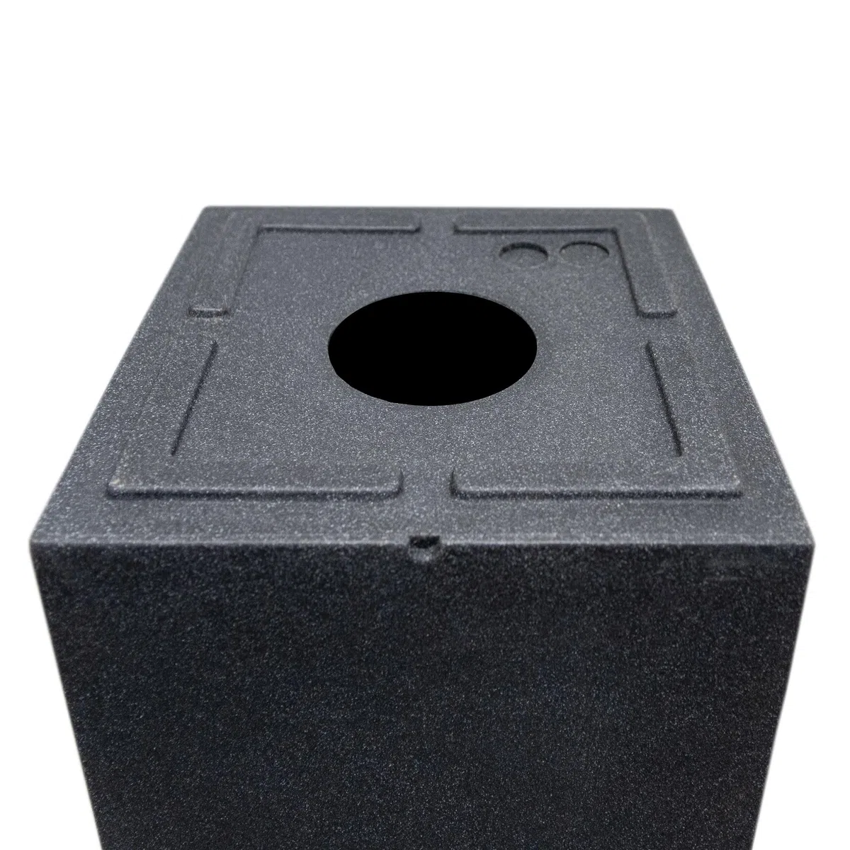 XXL, fioriera in plastica per piante in antracite 80 cm, vaso rettangolare, fioriera a colonna