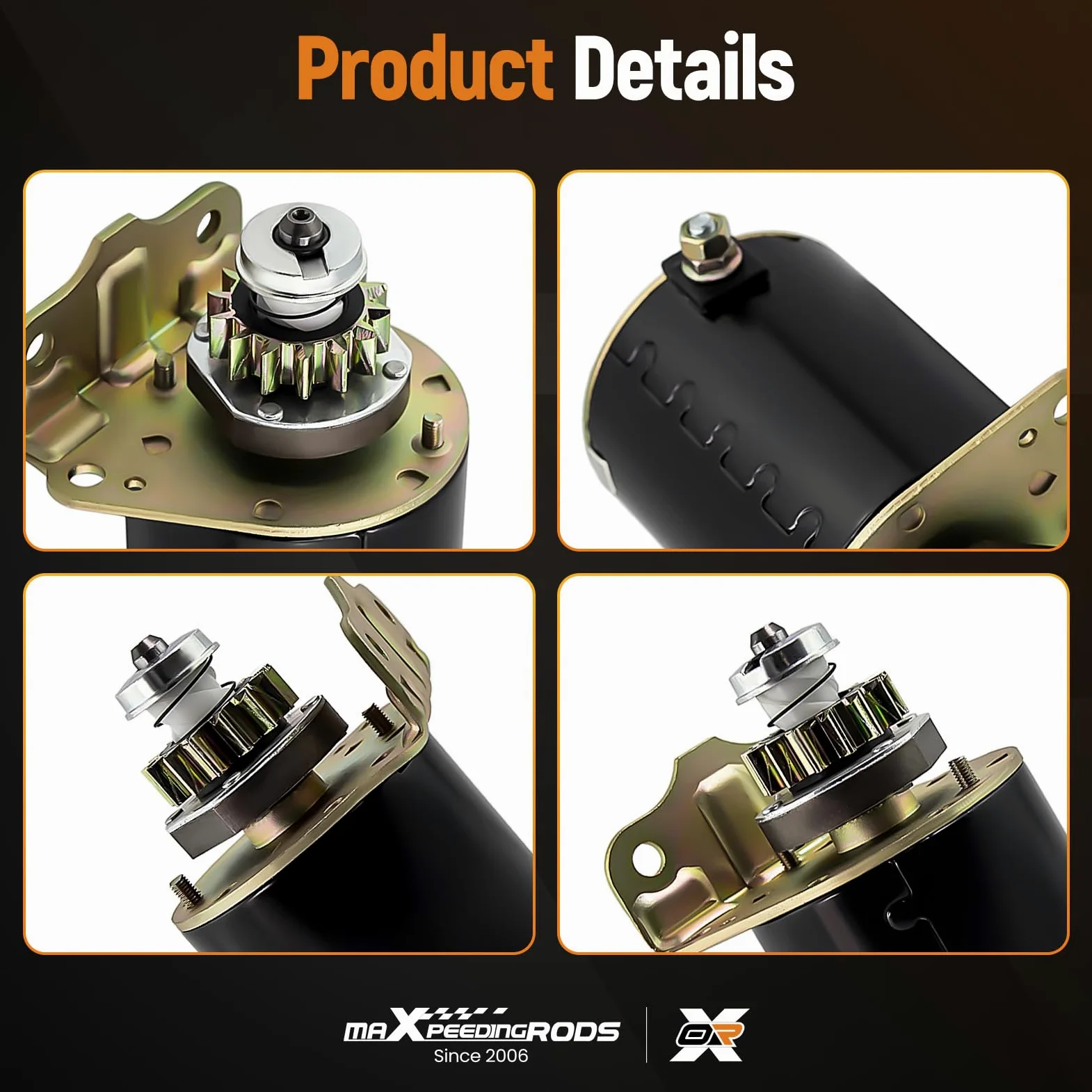 maXpeedingrods motorino avviamento per Briggs & Stratton, Motorino d'avviamento Tsaerba 12V 14 Denti Starter Motor per Cub Cadet per John Deere per Craftsman ECC. 693551 210807 215802 693552