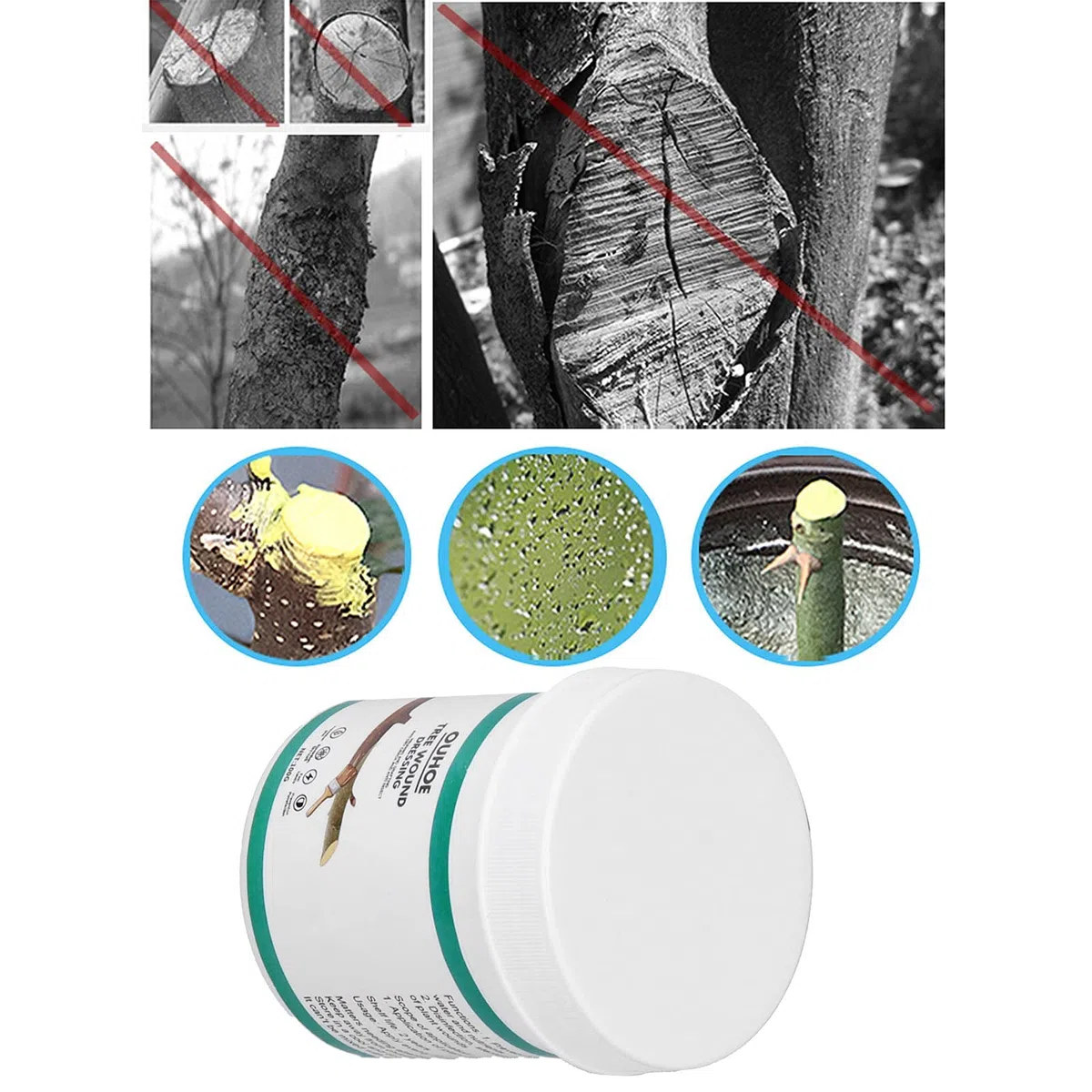 Sigillante Per Potatura di Ferite da Albero da 100 G, Riparazione di Corteccia D'albero Medicazione Per Medicazione Per Rimozione di Ceppi di Ferite da Albero Guarnizione Per Alberi E Arbusti Per Albe