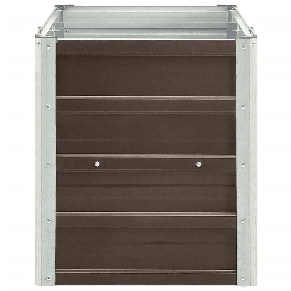 Generico Letto Rialzato in Acciaio Zincato 240x40x45 cm Marrone,Casa e Giardino,Prato e giardino,Giardinaggio,Vasi e fioriere-47046