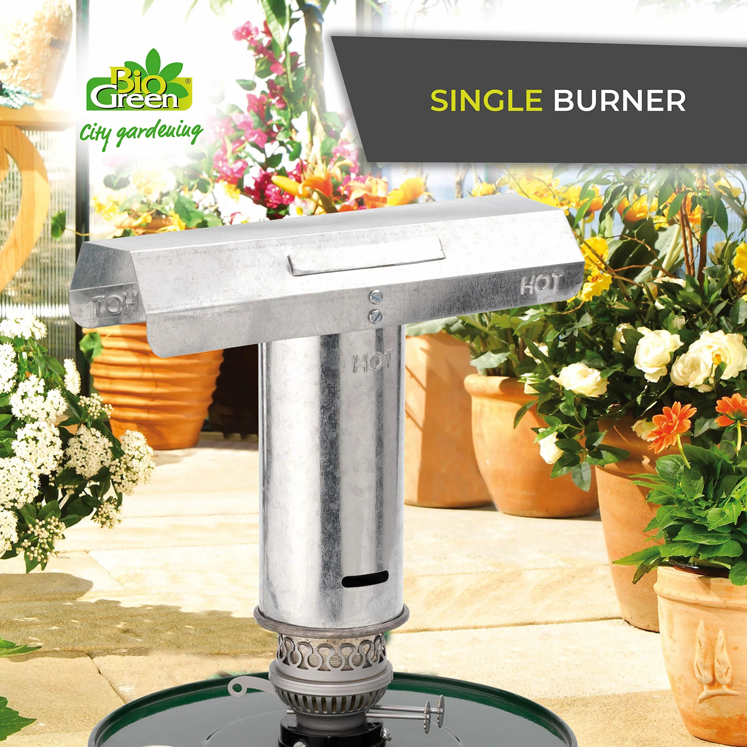 Bio Green - Warmax-Power 4, Riscaldatore a paraffina, per serre, colore: Verde/Argento
