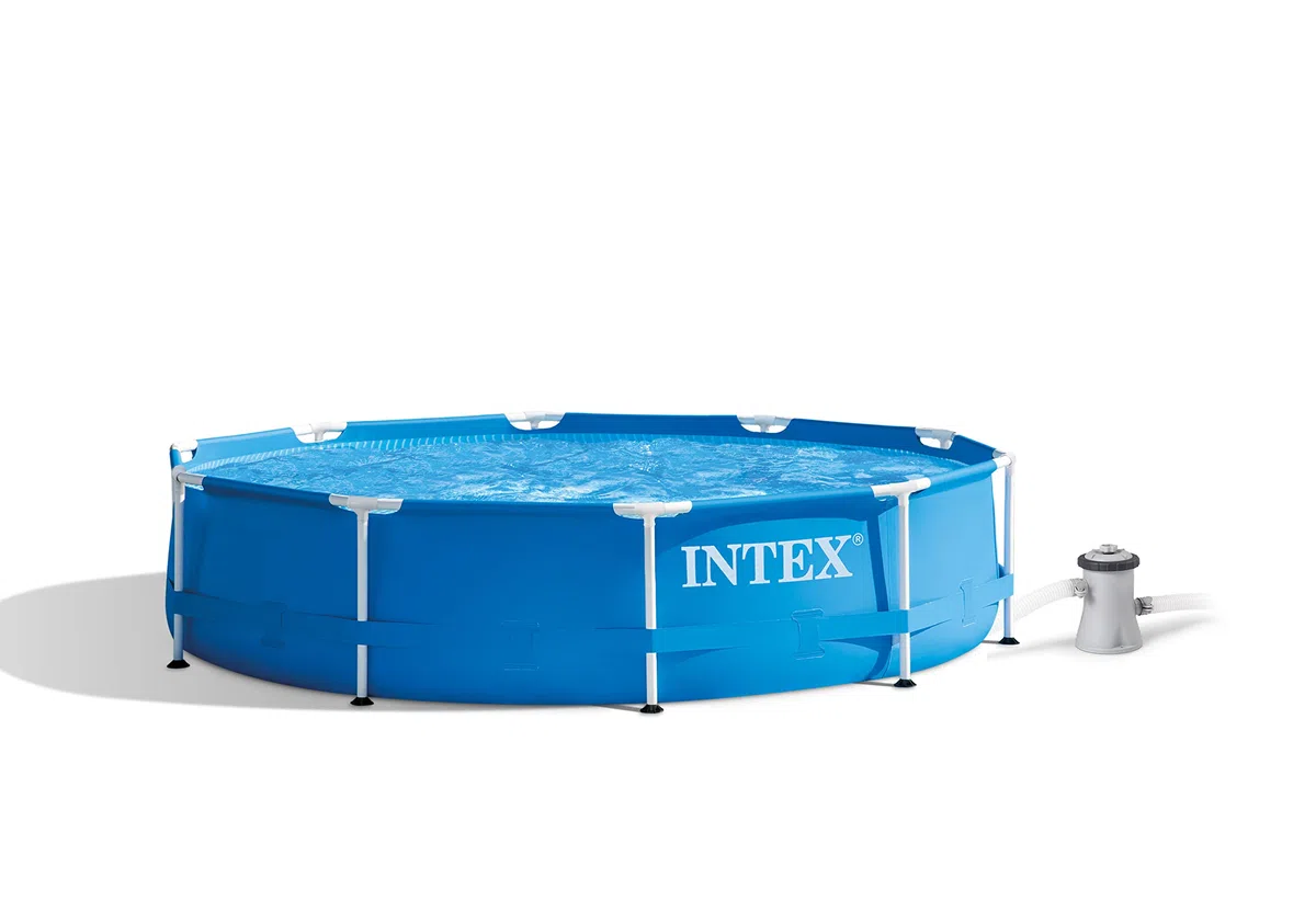 Intex 28212GN – Piscina Metal Frame Rotonda, con Pompa Filtro 2271 L/h, 366x76 cm