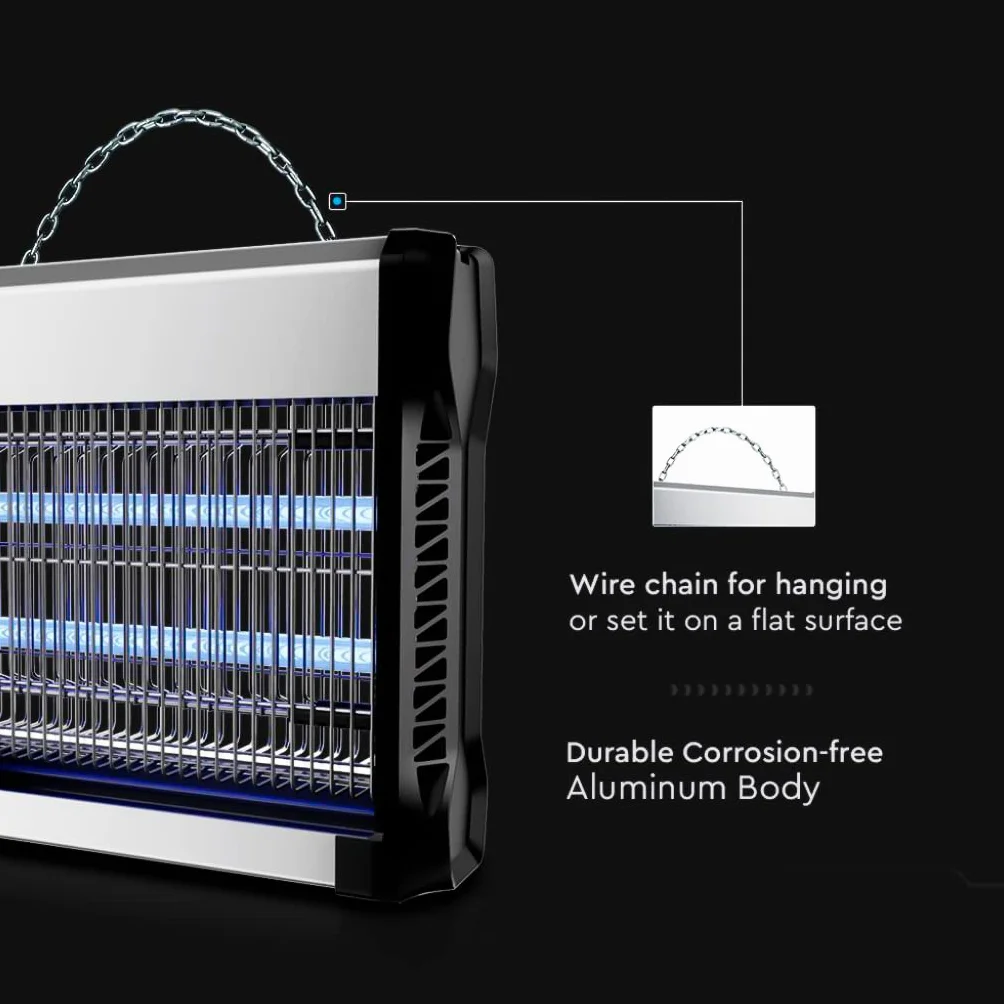V-TAC Zanzariera Elettrica 16W con Area di Azione 50 m² - Design Sottile - Zanzariera con Luce Blu UV per Uso Interno ed Esterno - Trappola Elettrica contro Zanzare e Insetti - Potenza 16W