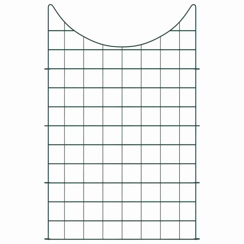 Recinzione esterna Set di recinzione da giardino, 8 pezzi, verde 50 x 80 cm, in acciaio, barriera di protezione per animali cani, decorazione per prato, cortile, giardino, aiuola e terrazza LH3A