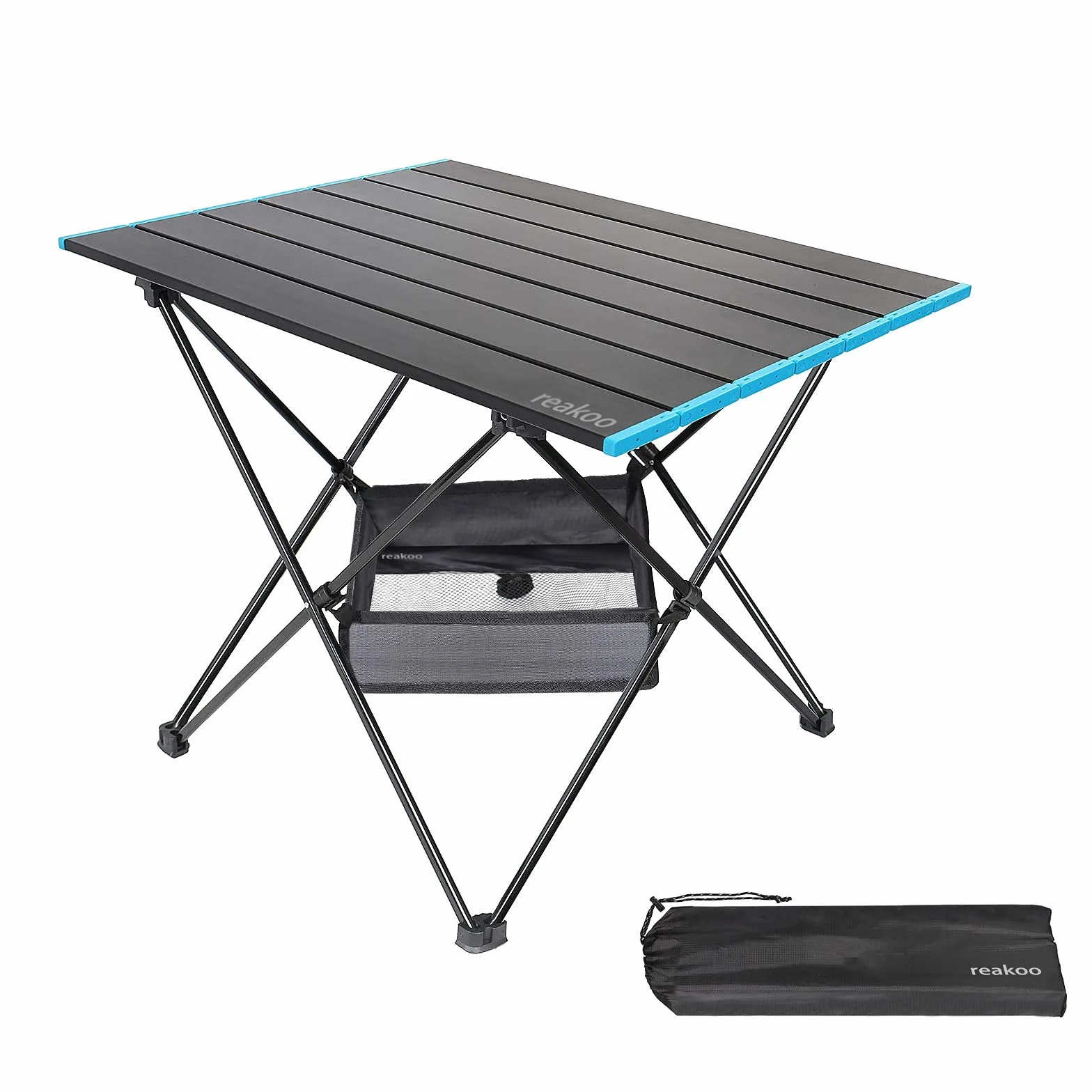 reakoo Tavolo Campeggio Portatile In alluminio, Tavolo de Campeggio Pieghevole ultraleggero compatto con borsa, Tavolo da Giardino, Tavolo da Esterno per Spiaggia, Barbecue, Picnic, Viaggi