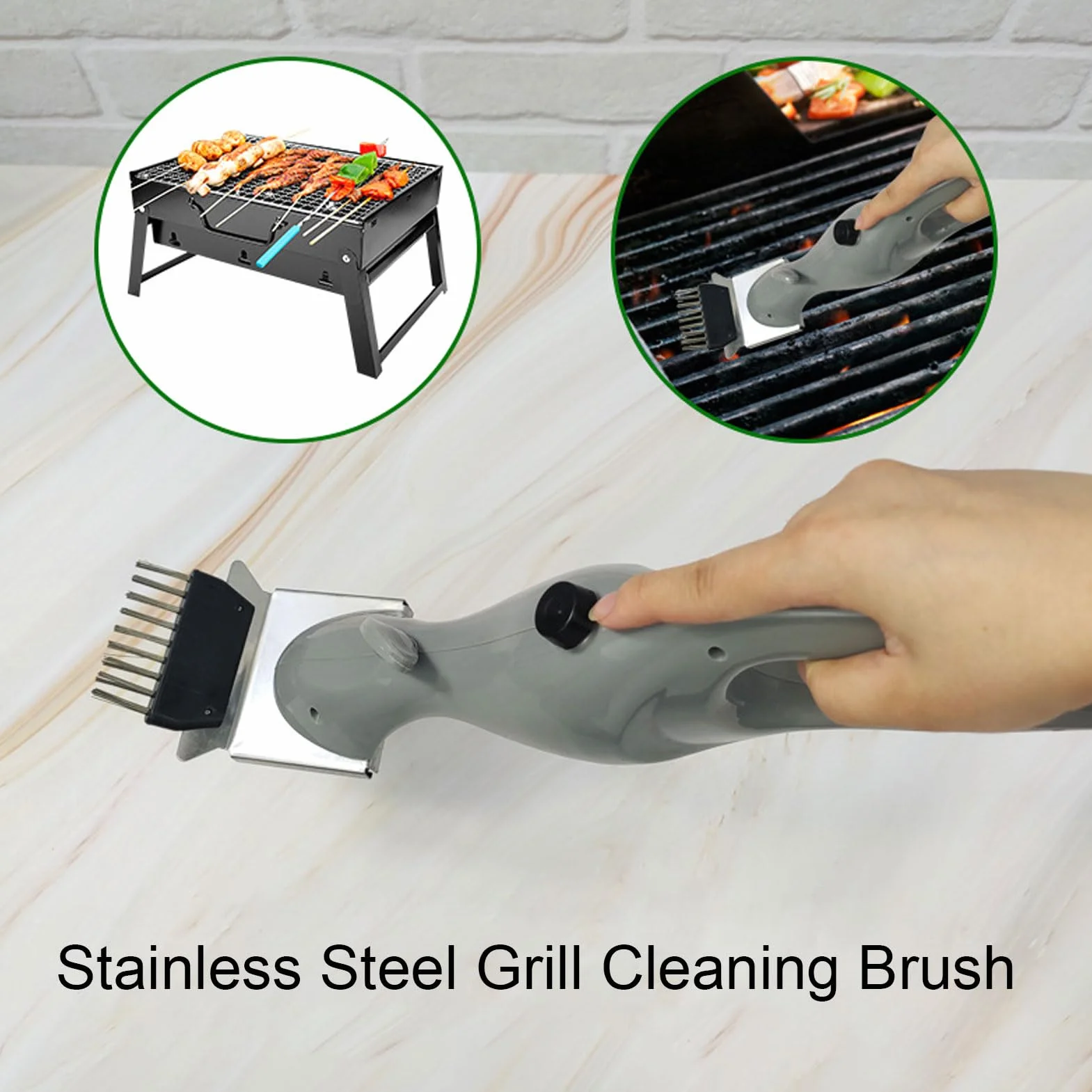 Busta per Grill a Vapore Barbecue, Spazzola Elettrica e Raschietto, Regali di Griglia Unici per Uomini, papà, Grill Maestro, Pulizia Facile con Serbatoio 'acqua per Barbecue