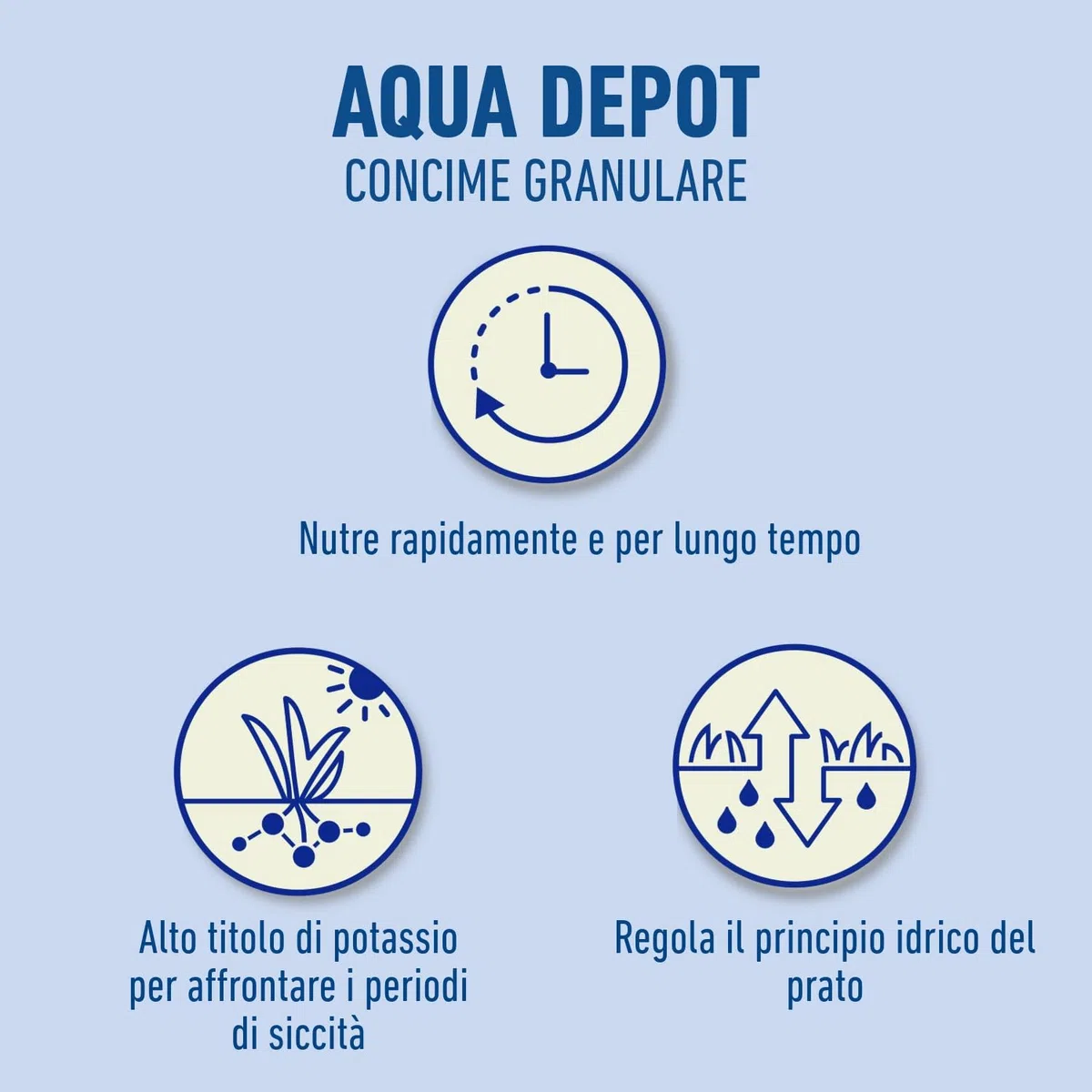 COMPO BIO Aqua Depot, Concime per Prato, Nutrizione Speciale Prima della Siccità,10kg