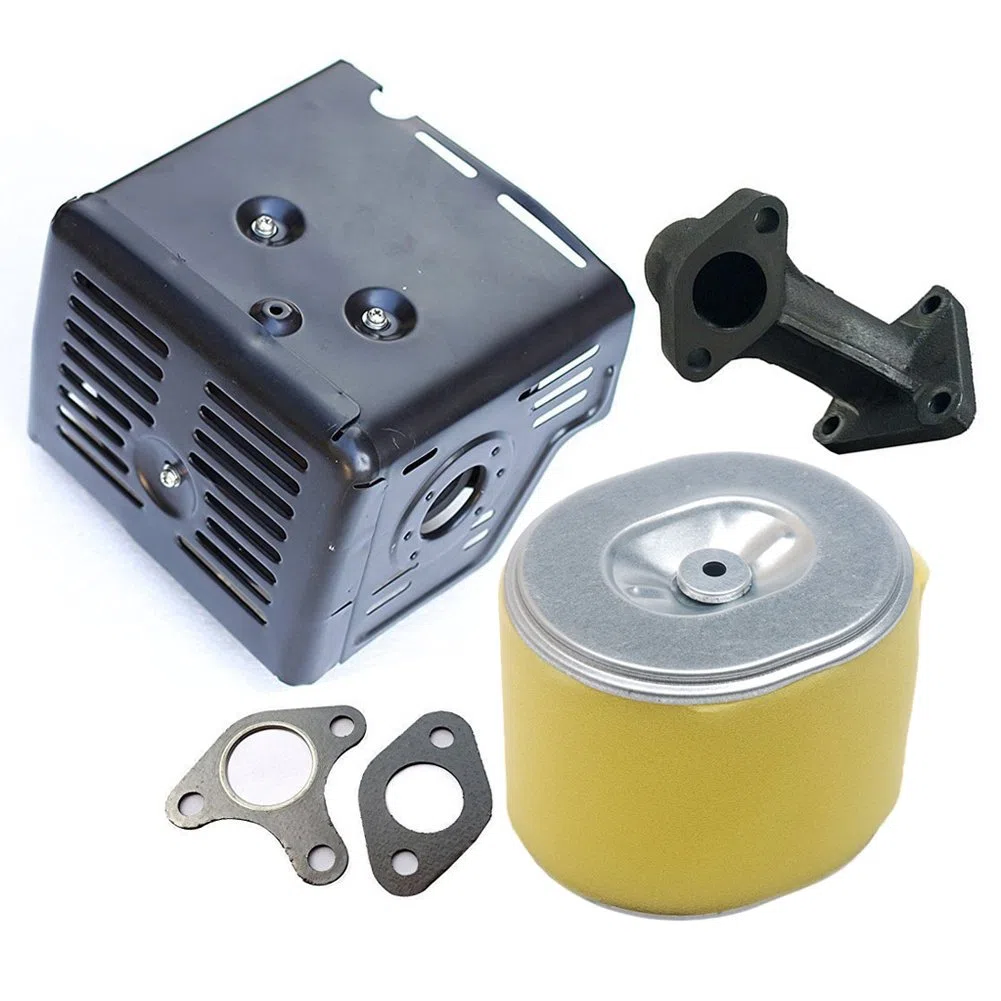 Carkio - Silenziatore di scarico con tubo di scarico e filtro dell'aria compatibile con motori Honda 11HP 13HP GX340 GX390