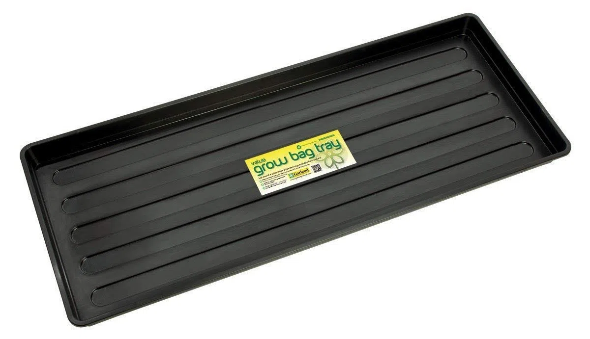 G182B - Vassoio per piante da giardino, 100 x 40 x 4 cm, colore: nero