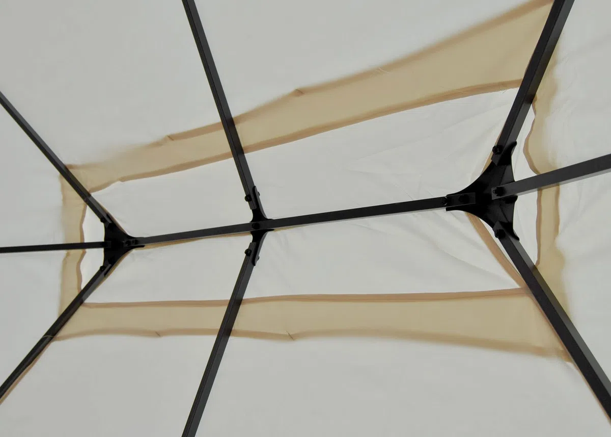 Telo di ricambio copertura tetto per gazebo Cadice poliestere 3x4m - avorio