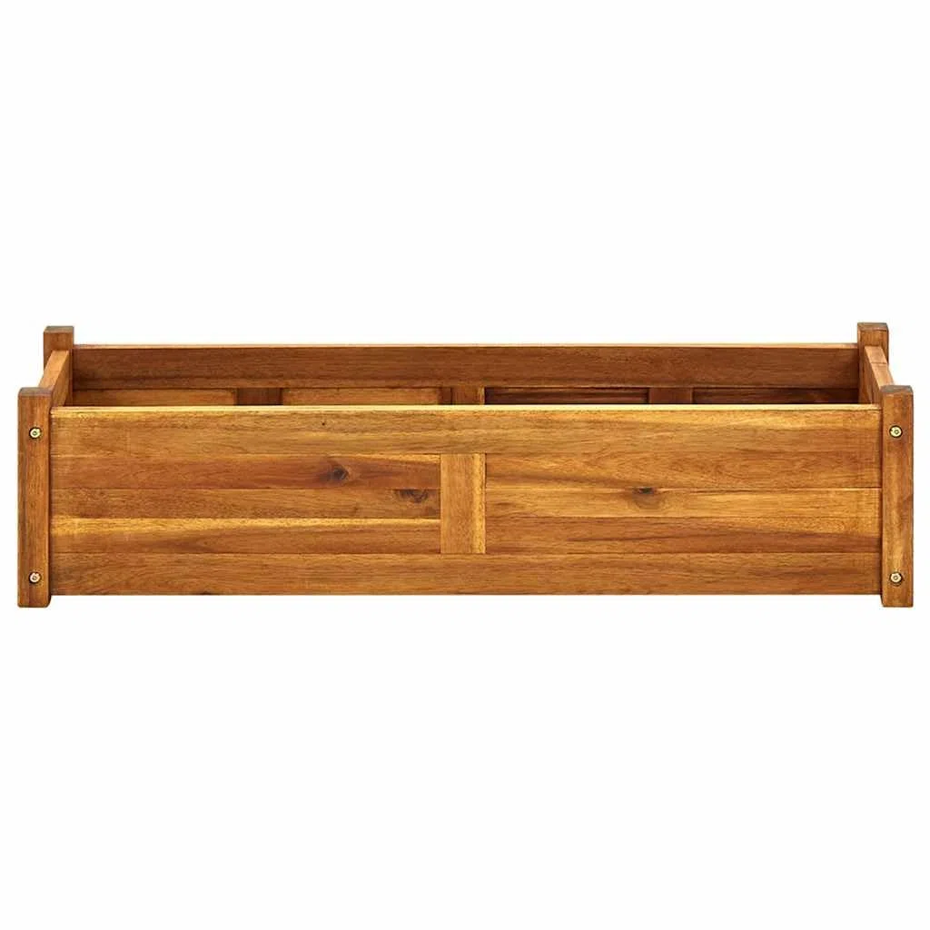 vidaXL Letto Rialzato da Giardino Marrone Vaso Fioriera Cassetta Piante Giardinaggio Portafiori Aperto Fioriera Balcone Terrazzi Legno Acacia